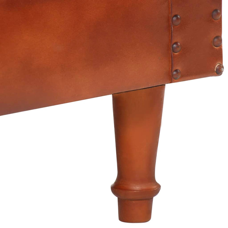 Fauteuil Echt Leer Bruin
