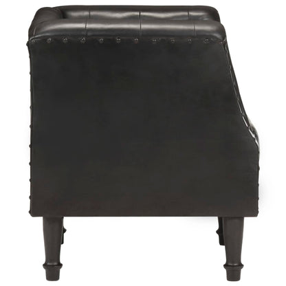 Fauteuil Echt Leer Zwart