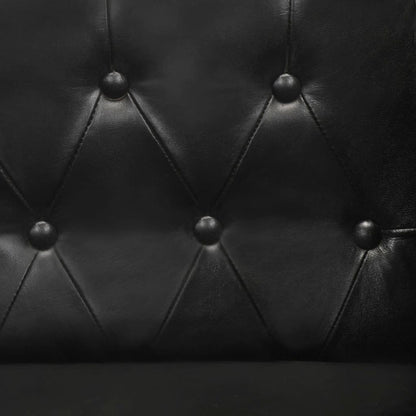 Fauteuil Echt Leer Zwart