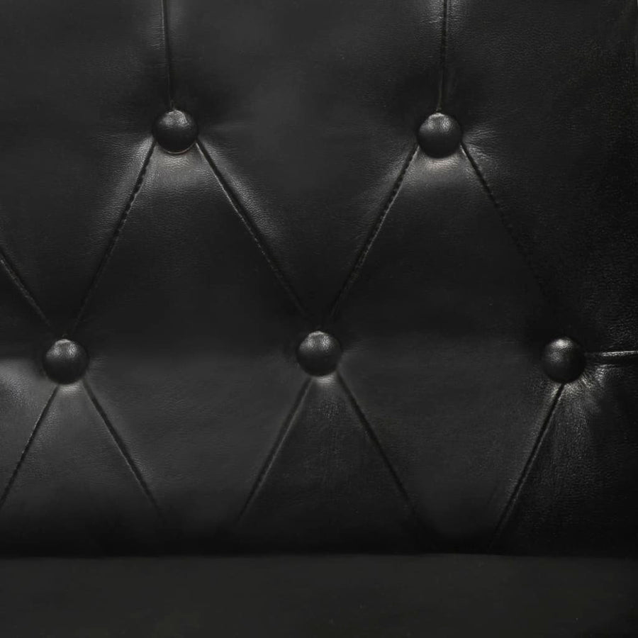 Fauteuil Echt Leer Zwart