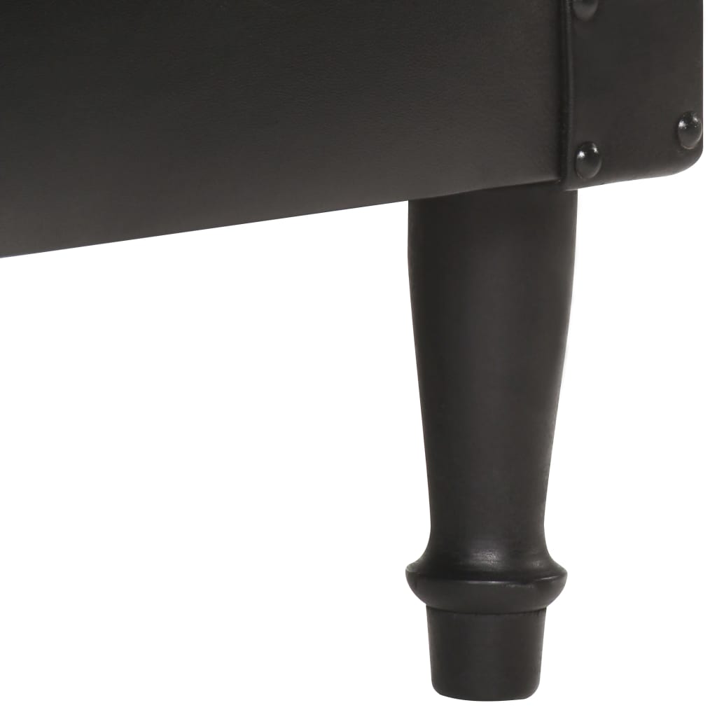Fauteuil Echt Leer Zwart