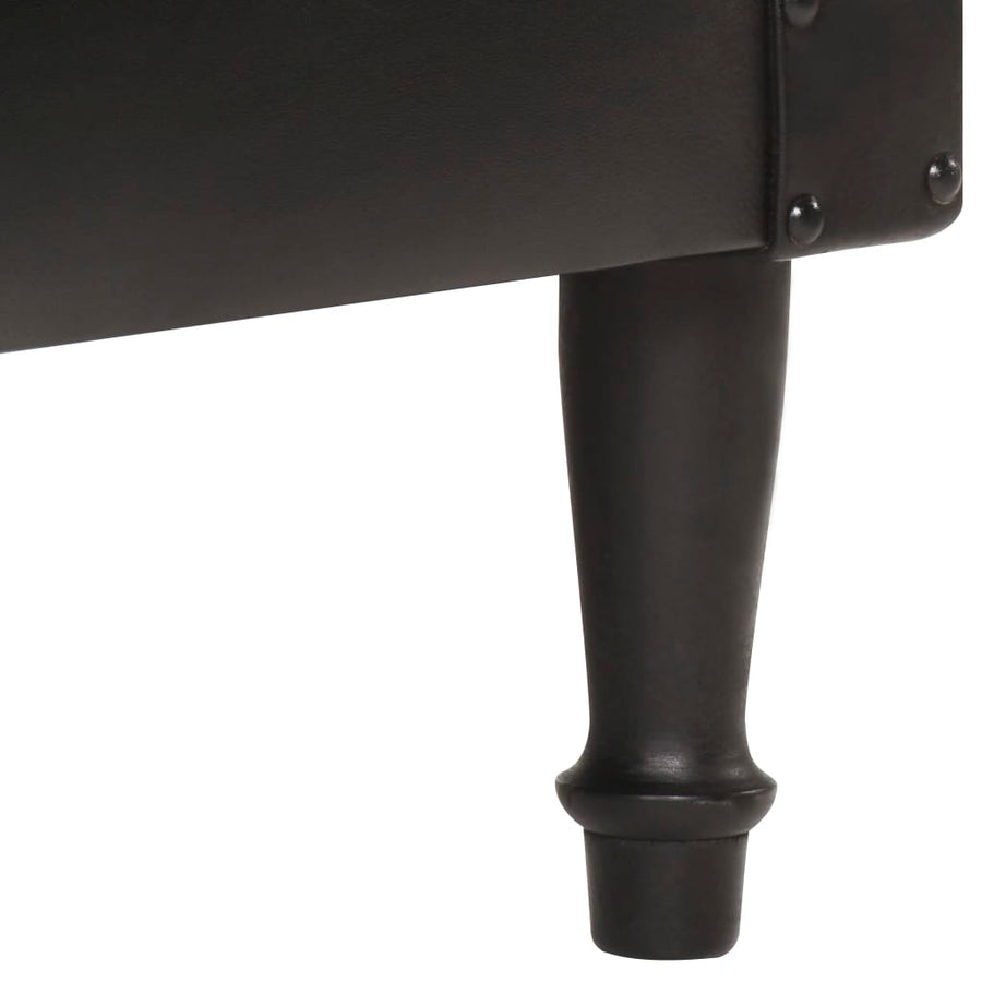 Fauteuil Echt Leer Zwart