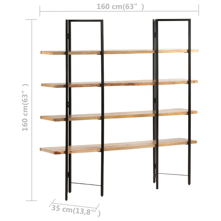Boekenkast Met 4 Schappen Massief Mangohout 160 x 35 x 160 cm