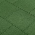 Valtegels 6 st 50x50x3 cm rubber groen 6 Groen