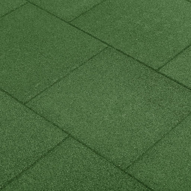 Valtegels 6 st 50x50x3 cm rubber groen 6 Groen