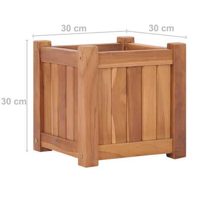 Plantenbak verhoogd 30x30x30 cm massief teakhout