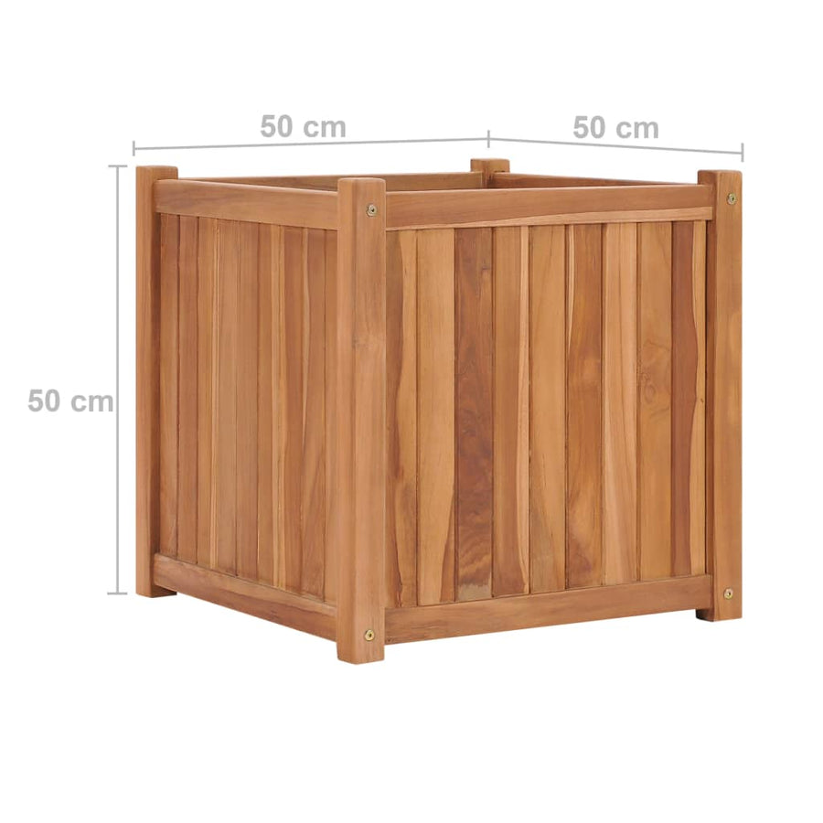 Plantenbak Verhoogd Massief Teakhout 50 x 50 x 50 cm