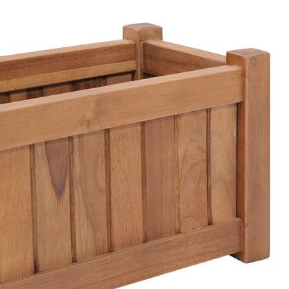 Plantenbak verhoogd 50x25x25 cm massief teakhout