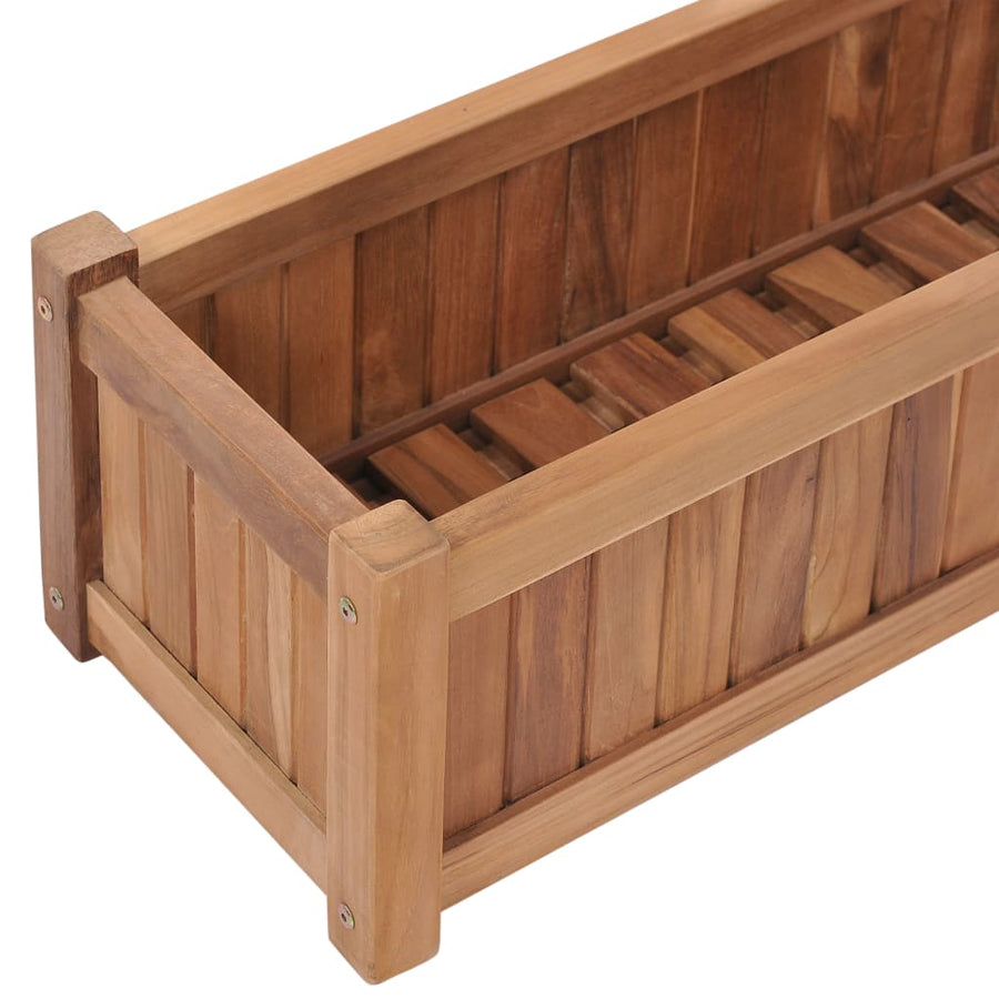 Plantenbak Verhoogd Massief Teakhout 100 x 30 x 25 cm