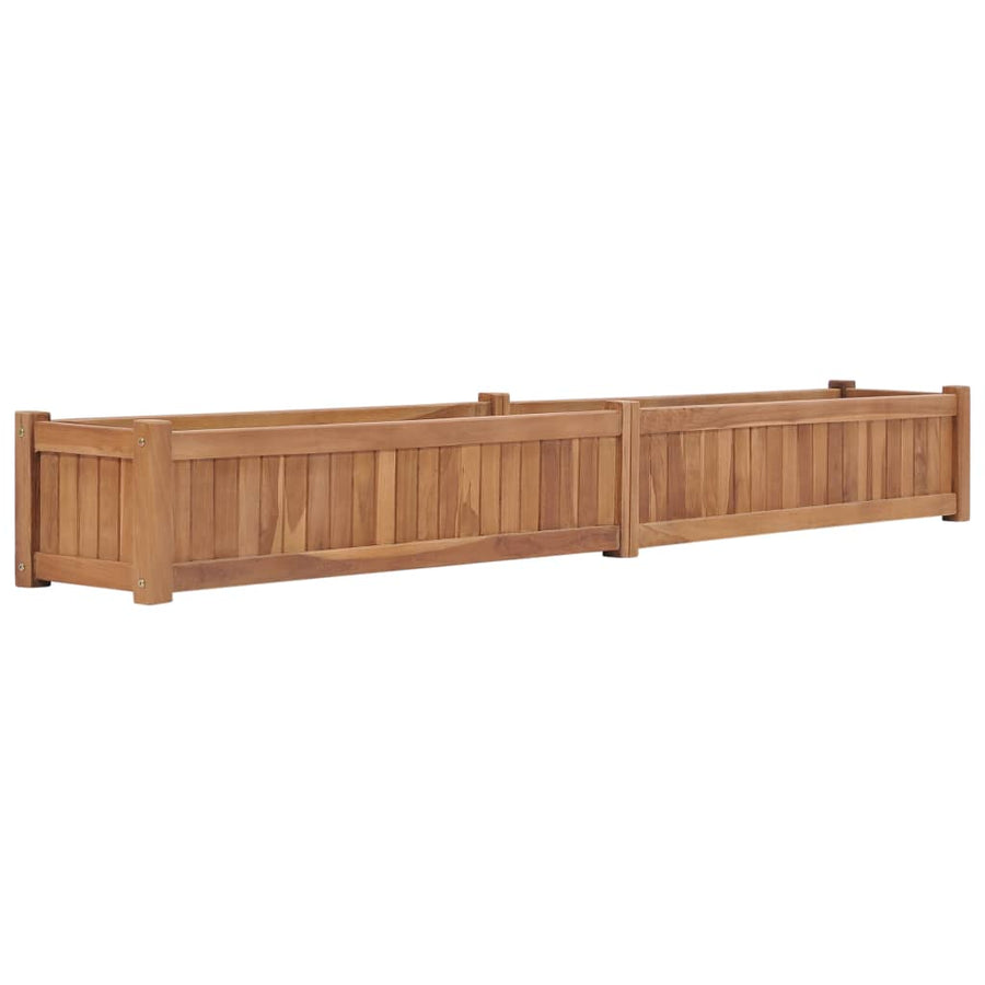 Plantenbak Verhoogd Massief Teakhout 200 x 30 x 25 cm