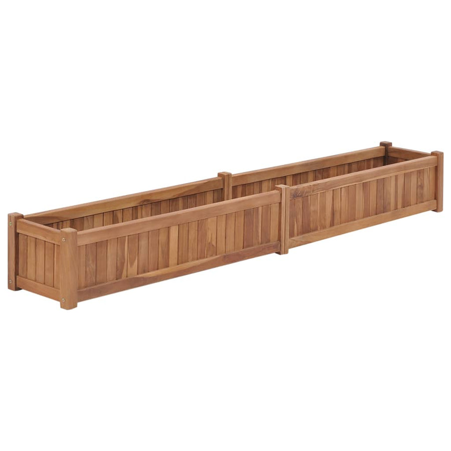 Plantenbak Verhoogd Massief Teakhout 200 x 30 x 25 cm