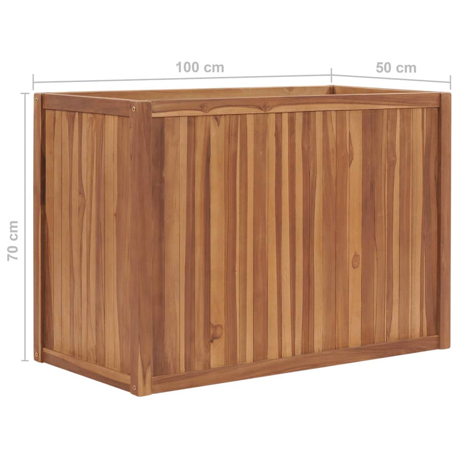Plantenbak Verhoogd Massief Teakhout 100 x 50 x 70 cm