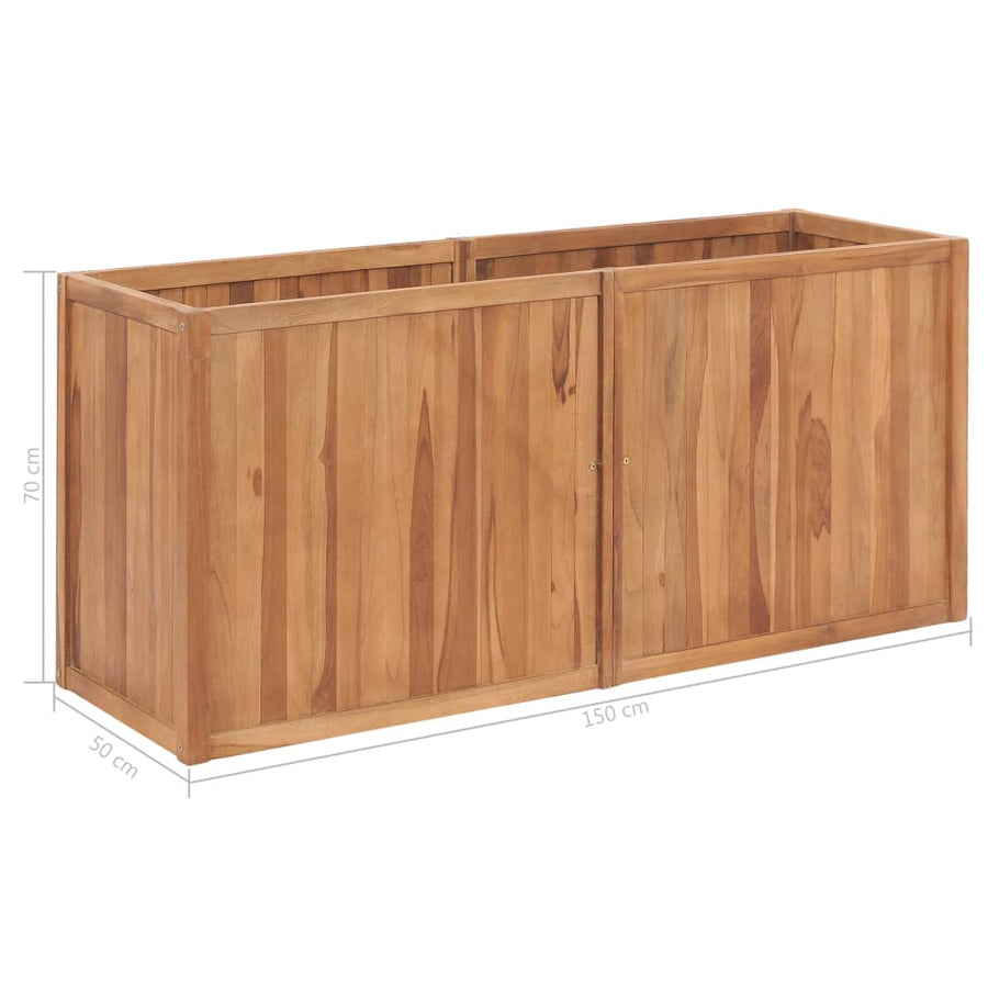 Plantenbak Verhoogd Massief Teakhout 150 x 50 x 70 cm
