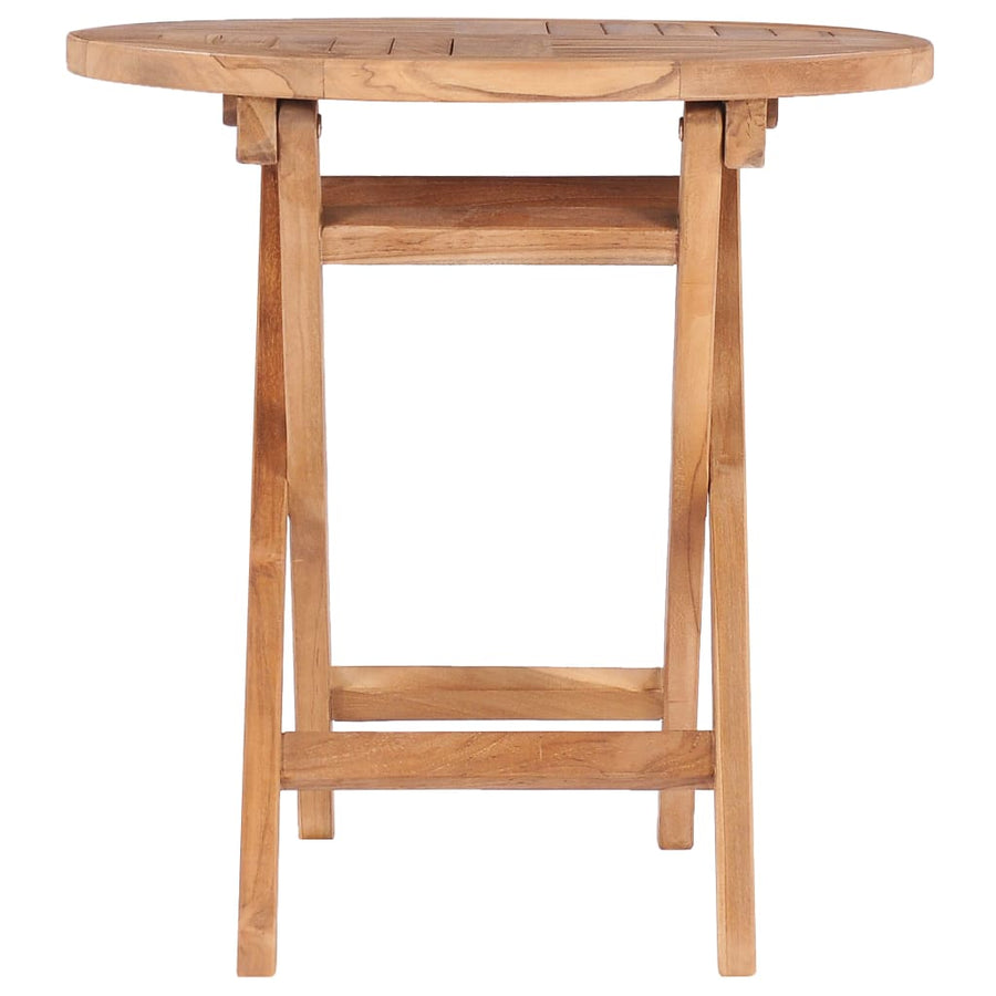 Tuintafel Inklapbaar 45 Cm Massief Teakhout Rond