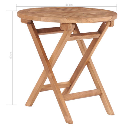 Tuintafel Inklapbaar 45 Cm Massief Teakhout Rond