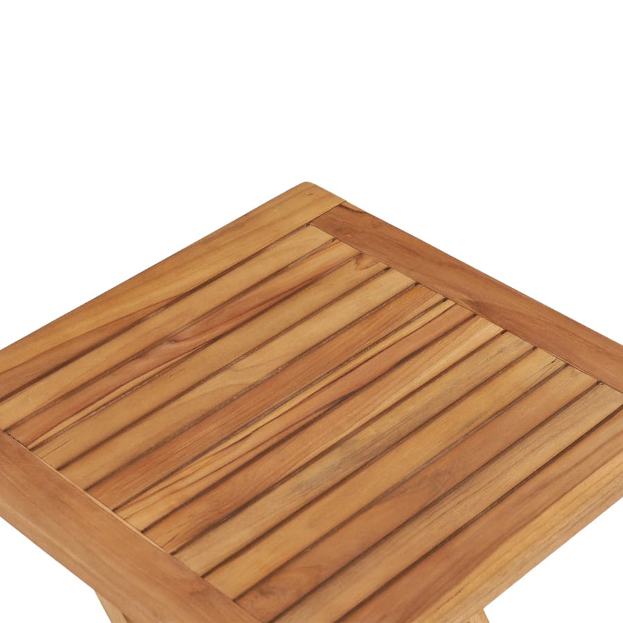 Tuintafel Inklapbaar 45X45X45 Cm Massief Teakhout Vierkant