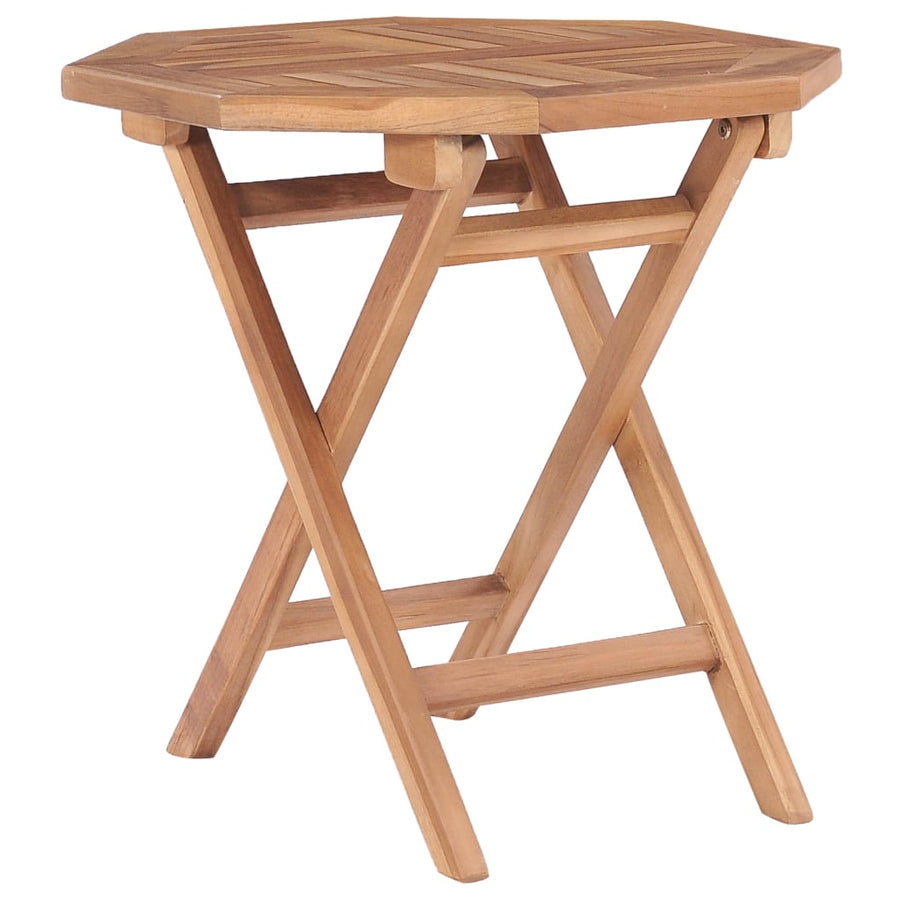 Tuintafel Inklapbaar 45X45X45 Cm Massief Teakhout Achthoekig