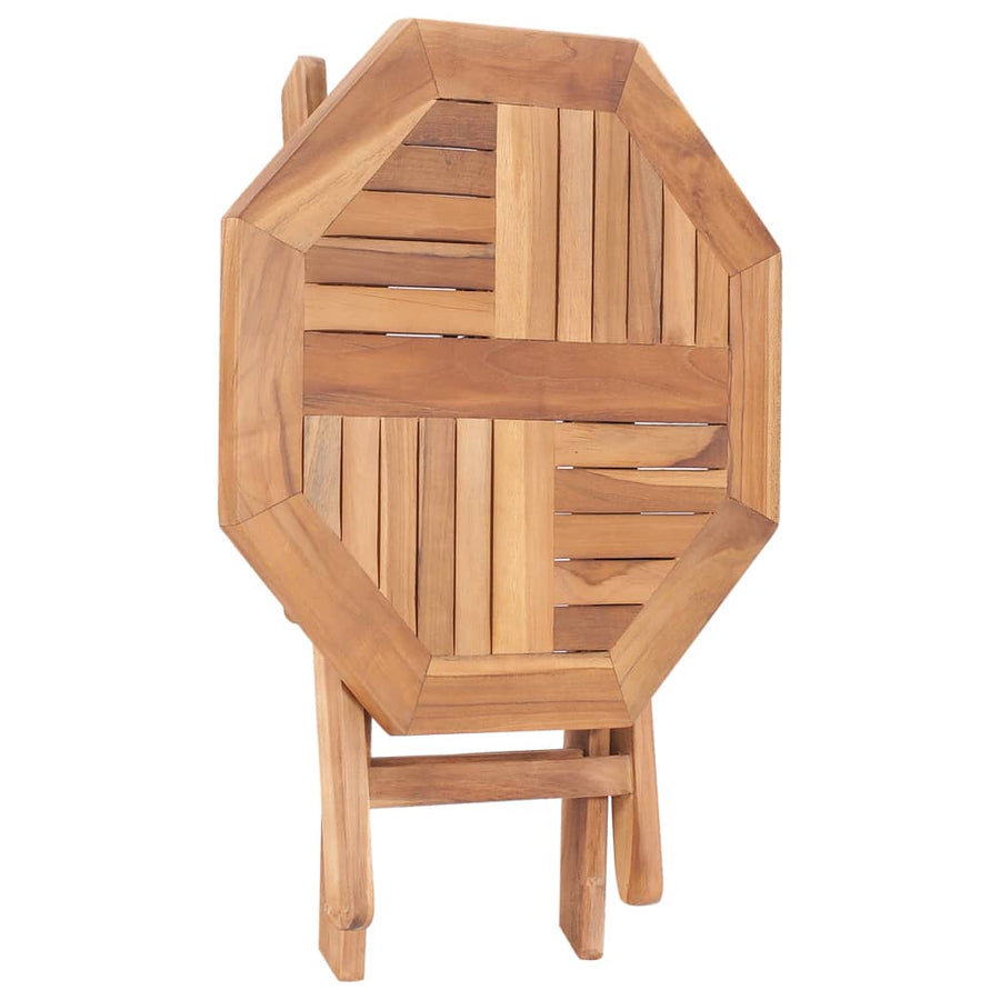 Tuintafel Inklapbaar 45X45X45 Cm Massief Teakhout Achthoekig