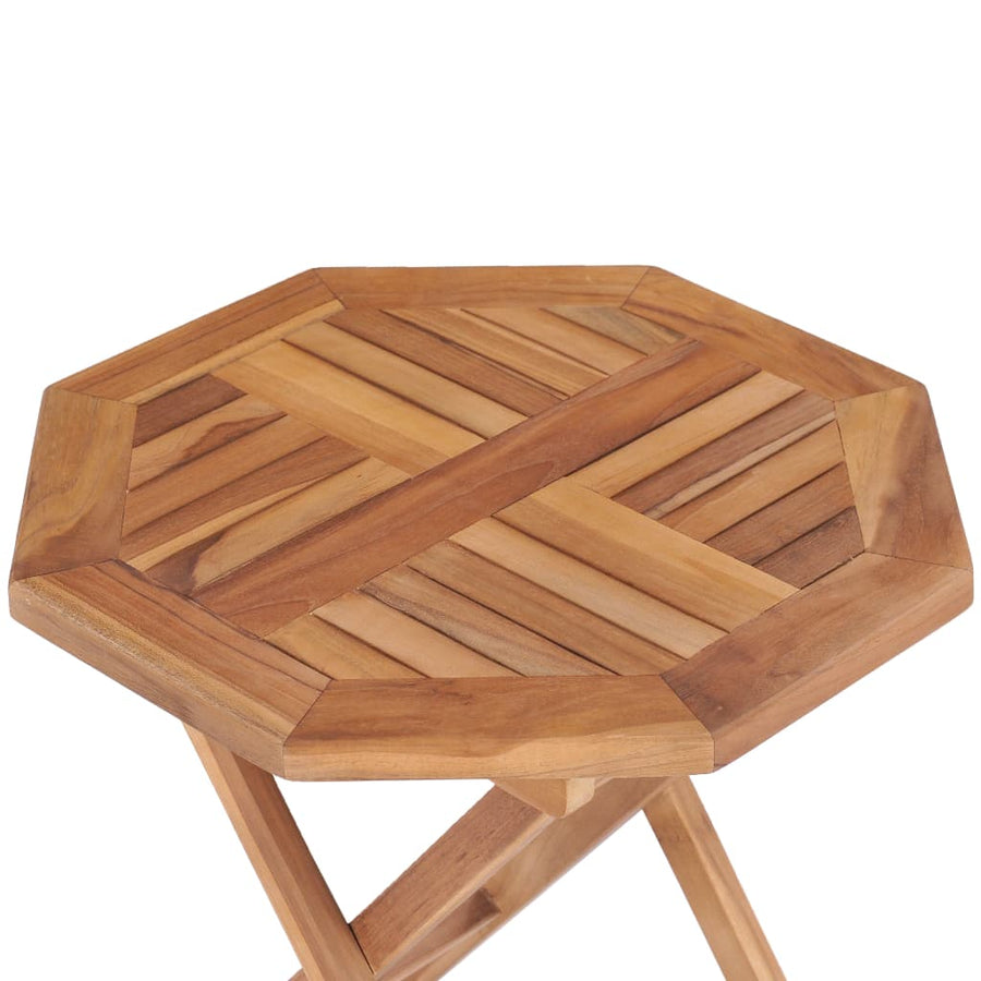 Tuintafel Inklapbaar 45X45X45 Cm Massief Teakhout Achthoekig