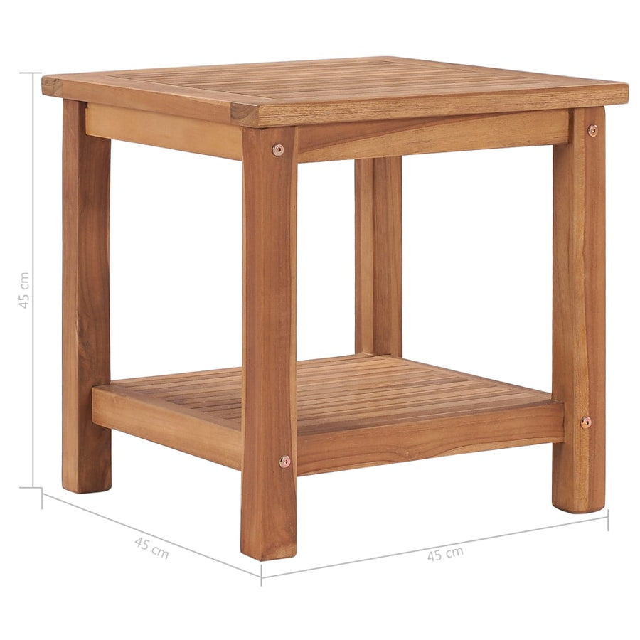 Salontafel 45x45x45 cm massief teakhout