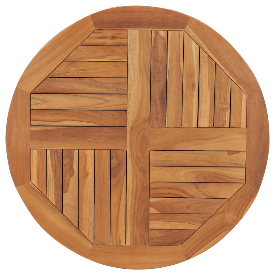 Tafelblad Rond 2,5 Cm 80 Cm Massief Teakhout Ø 80 x 2.5 cm