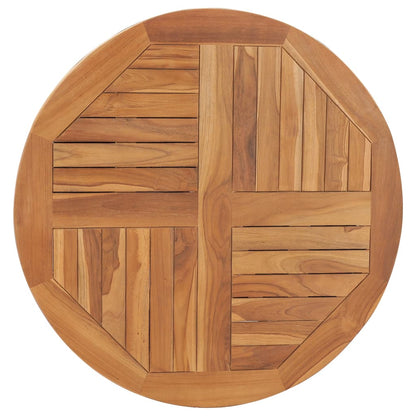 Tafelblad Rond 2,5 Cm 80 Cm Massief Teakhout Ø 80 x 2.5 cm