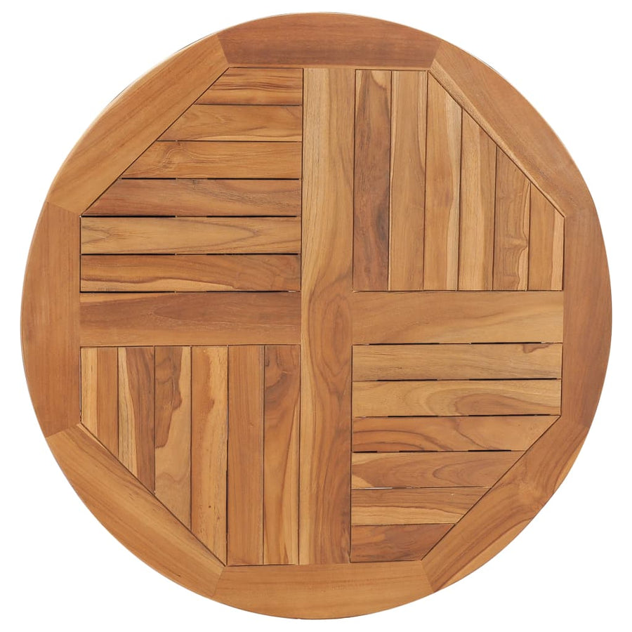 Tafelblad Rond 2,5 Cm 80 Cm Massief Teakhout Ø 80 x 2.5 cm