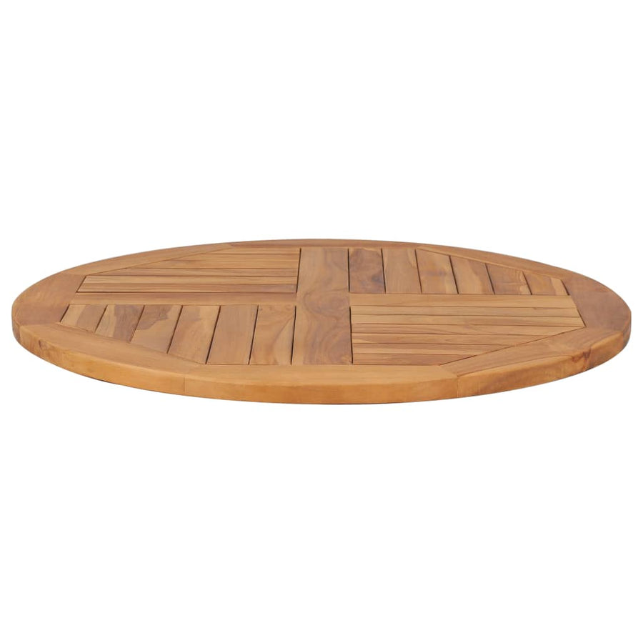 Tafelblad Rond 2,5 Cm 80 Cm Massief Teakhout Ø 80 x 2.5 cm