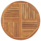 Tafelblad rond 90 cm massief teakhout 2,5 cm