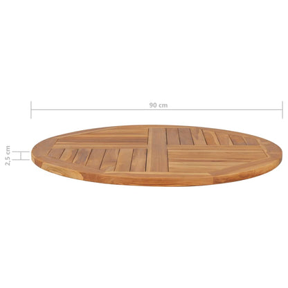 Tafelblad Rond 2,5 Cm 90 Cm Massief Teakhout Ø 90 x 2.5 cm