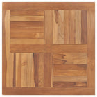 Tabletop square 80x80x2.5 cm solid teak wood
