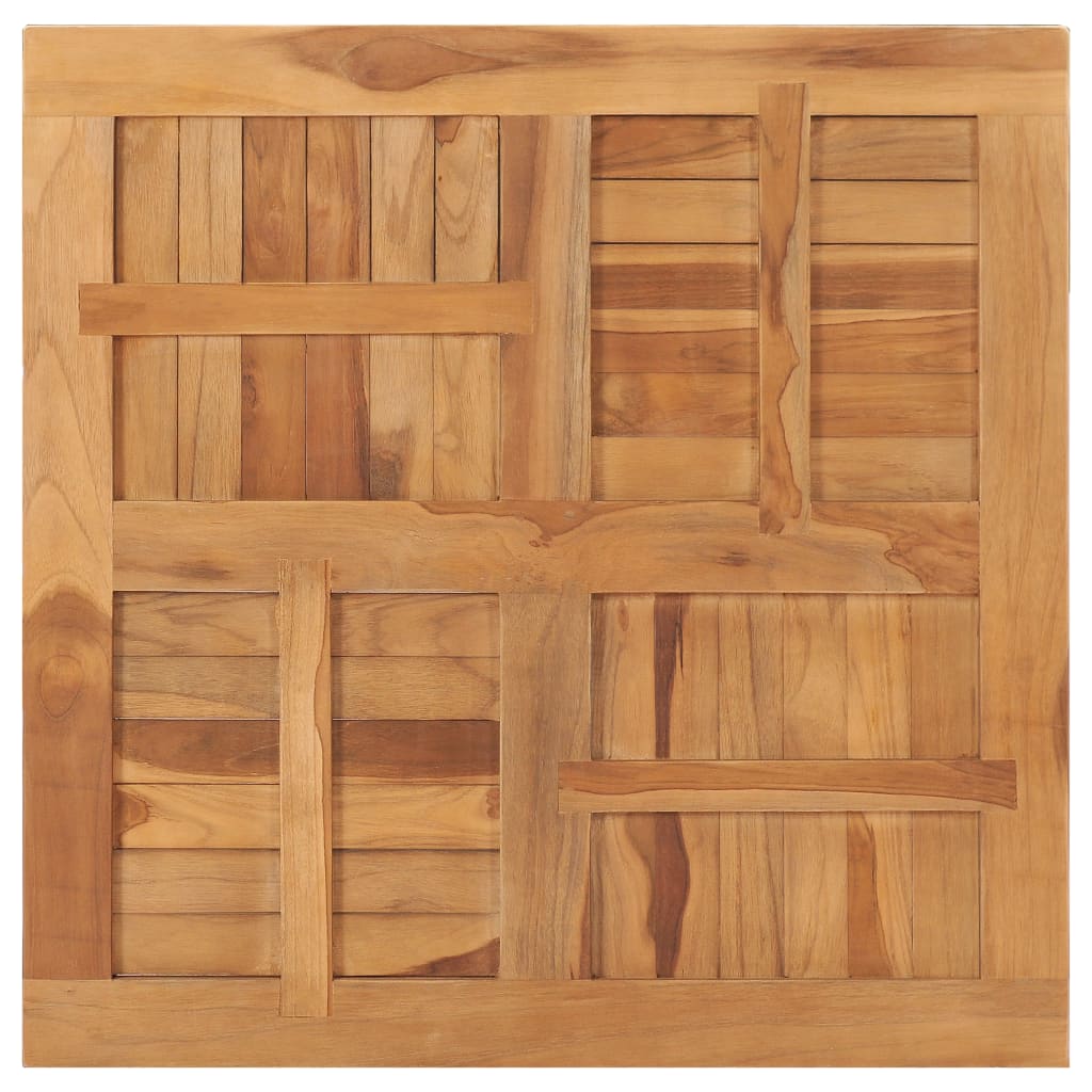 Tafelblad Vierkant 80X80X2,5 Cm Massief Teakhout 80 x 80 x 2.5 cm