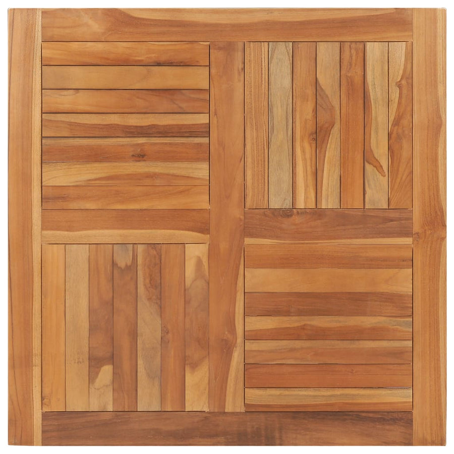 Tafelblad 90X90X2,5 Cm Massief Teakhout 90 x 90 cm