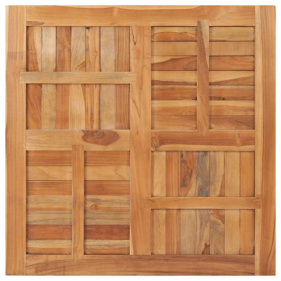 Tafelblad 90X90X2,5 Cm Massief Teakhout 90 x 90 cm