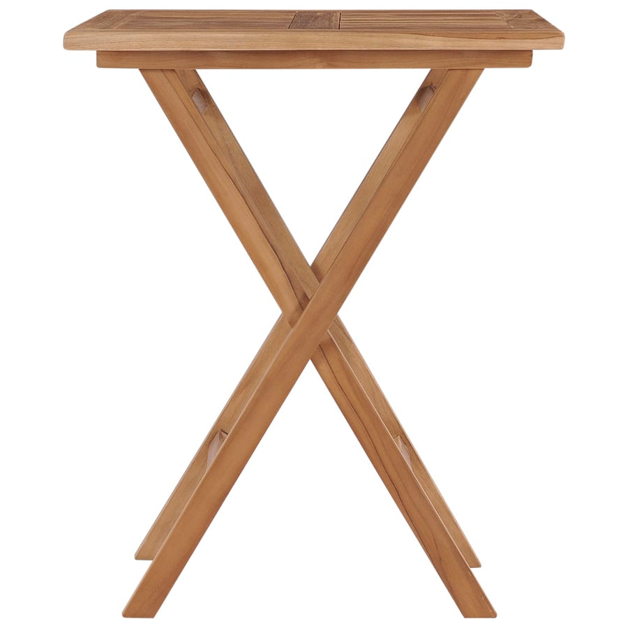 Tuintafel Inklapbaar 60X60X75 Cm Massief Teakhout Vierkant