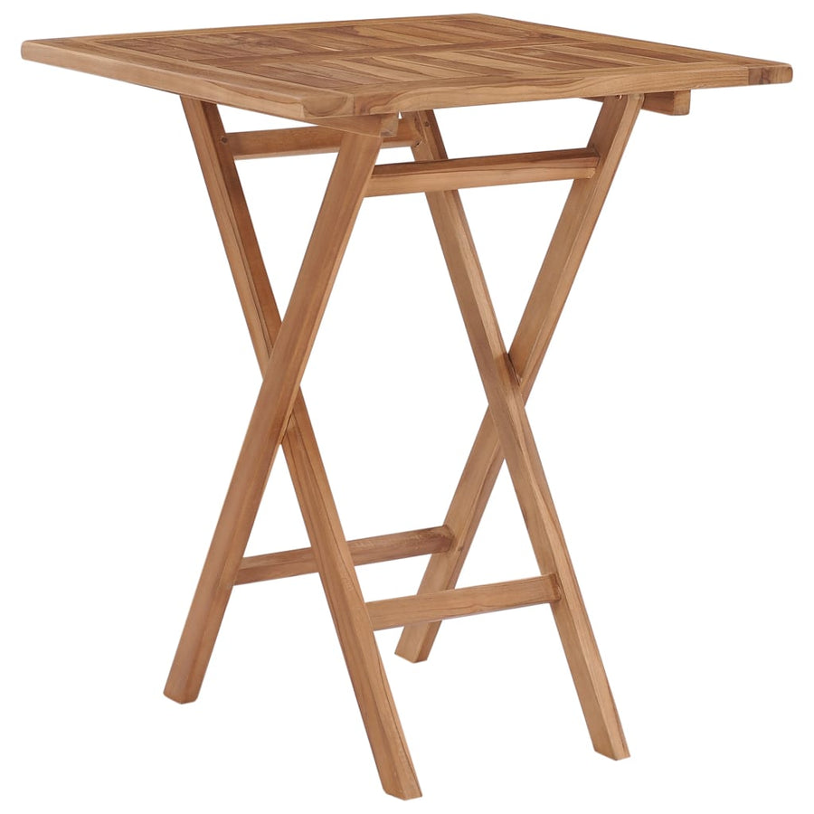 Tuintafel Inklapbaar 60X60X75 Cm Massief Teakhout Vierkant