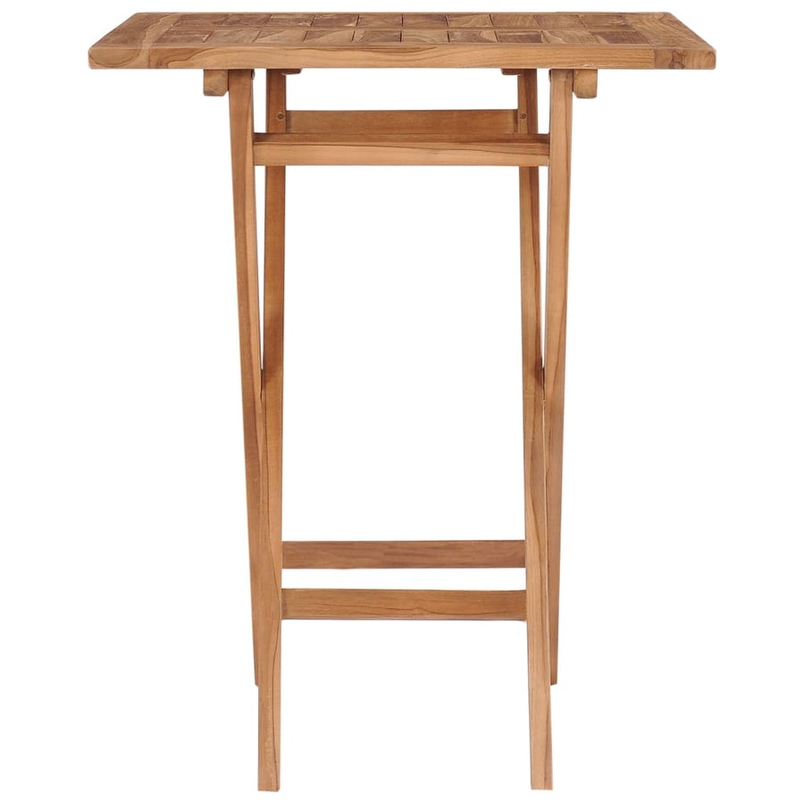 Tuintafel Inklapbaar 60X60X75 Cm Massief Teakhout Vierkant