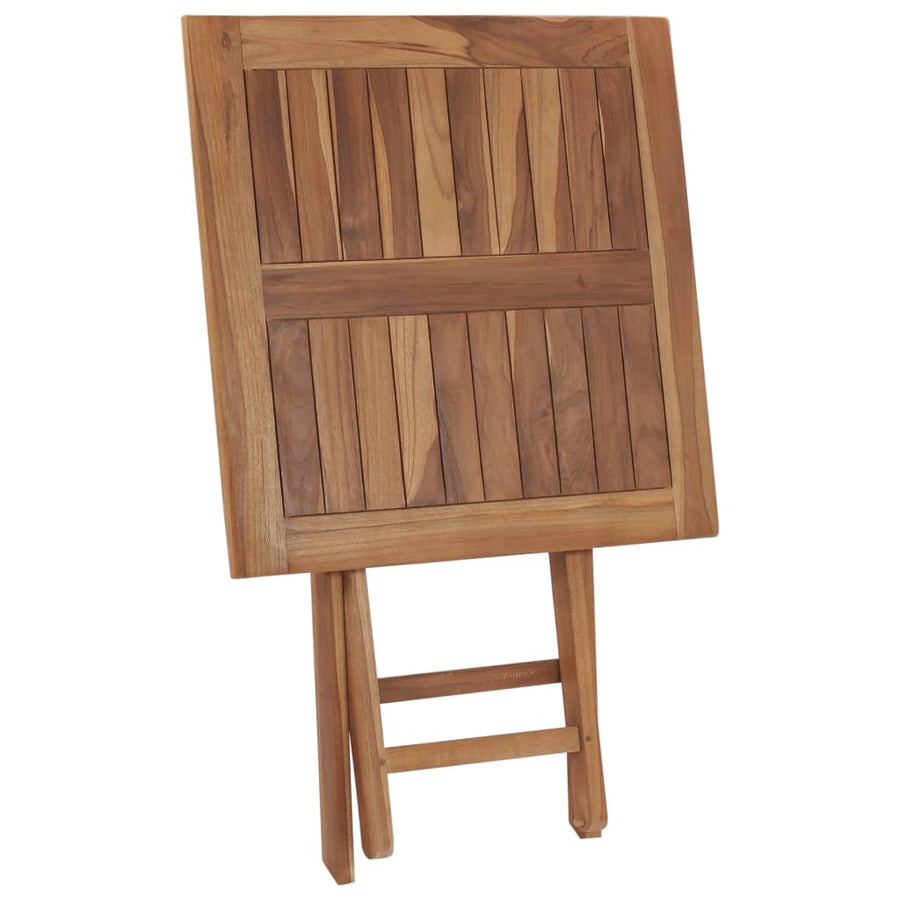 Tuintafel Inklapbaar 60X60X75 Cm Massief Teakhout Vierkant