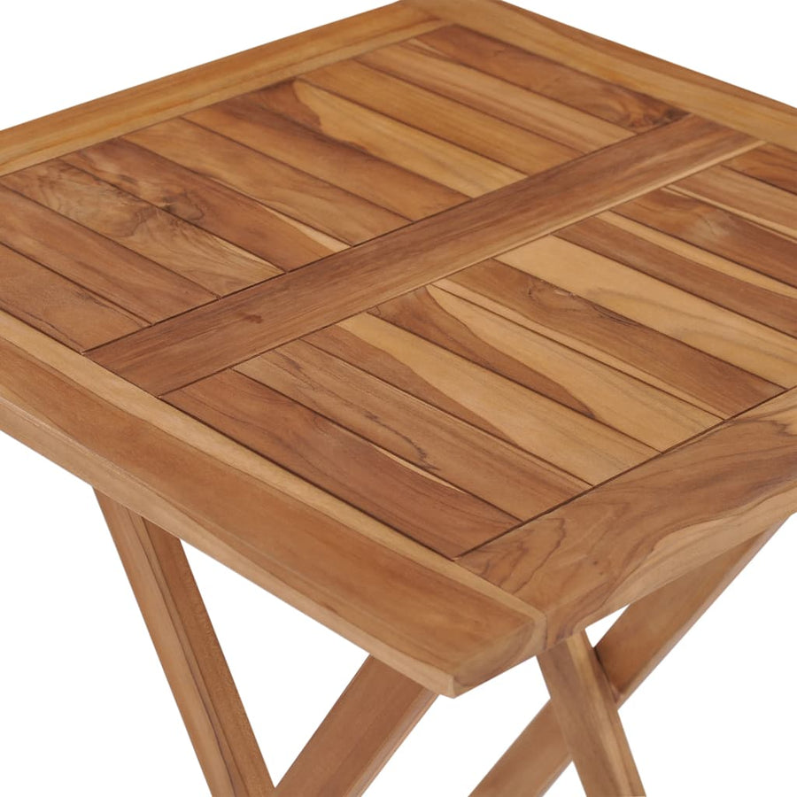 Tuintafel Inklapbaar 60X60X75 Cm Massief Teakhout Vierkant