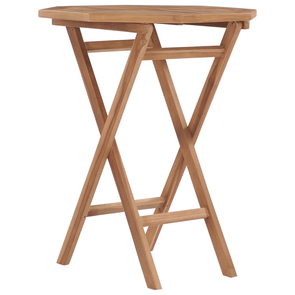 Tuintafel Inklapbaar 60X60X75 Cm Massief Teakhout Achthoekig