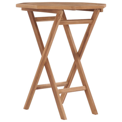 Tuintafel Inklapbaar 60X60X75 Cm Massief Teakhout Achthoekig