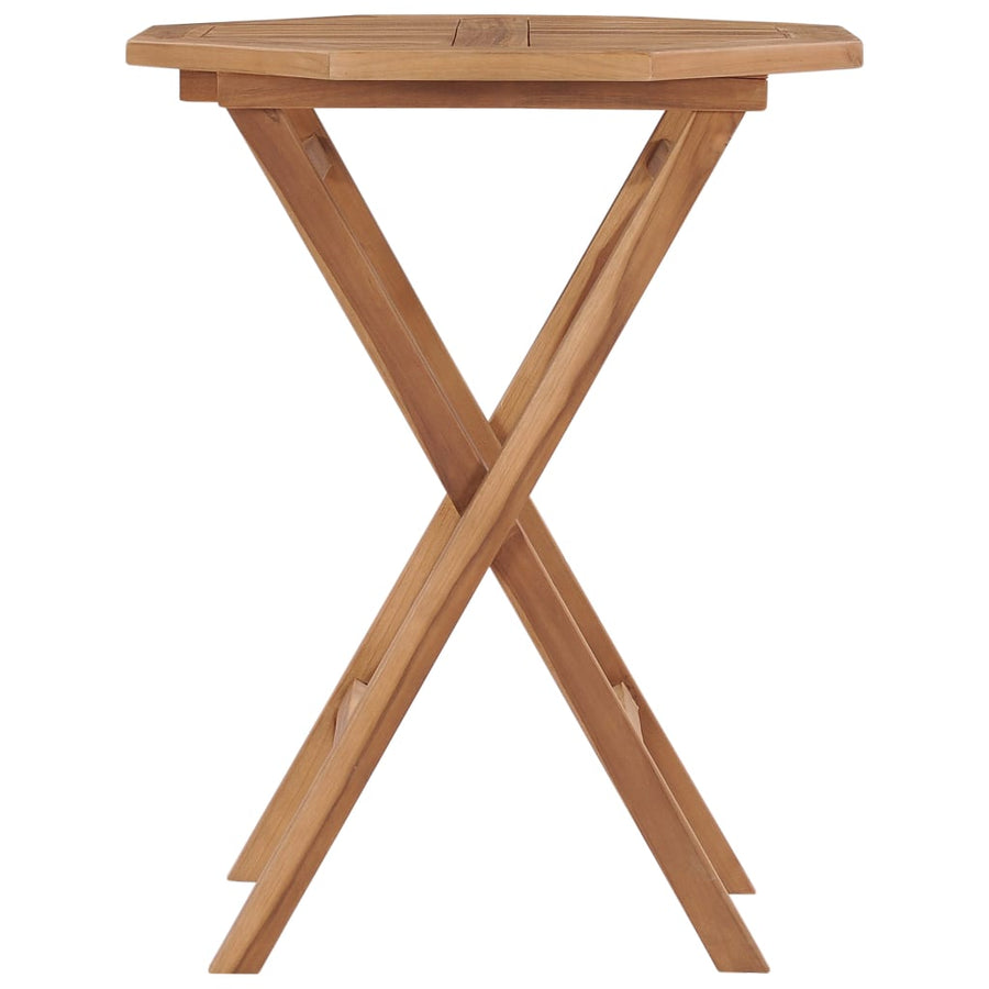 Tuintafel Inklapbaar 60X60X75 Cm Massief Teakhout Achthoekig