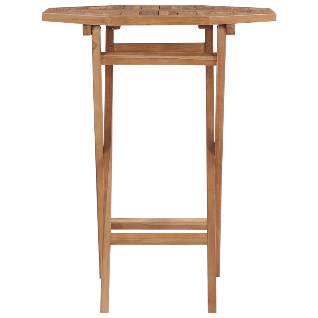 Tuintafel Inklapbaar 60X60X75 Cm Massief Teakhout Achthoekig
