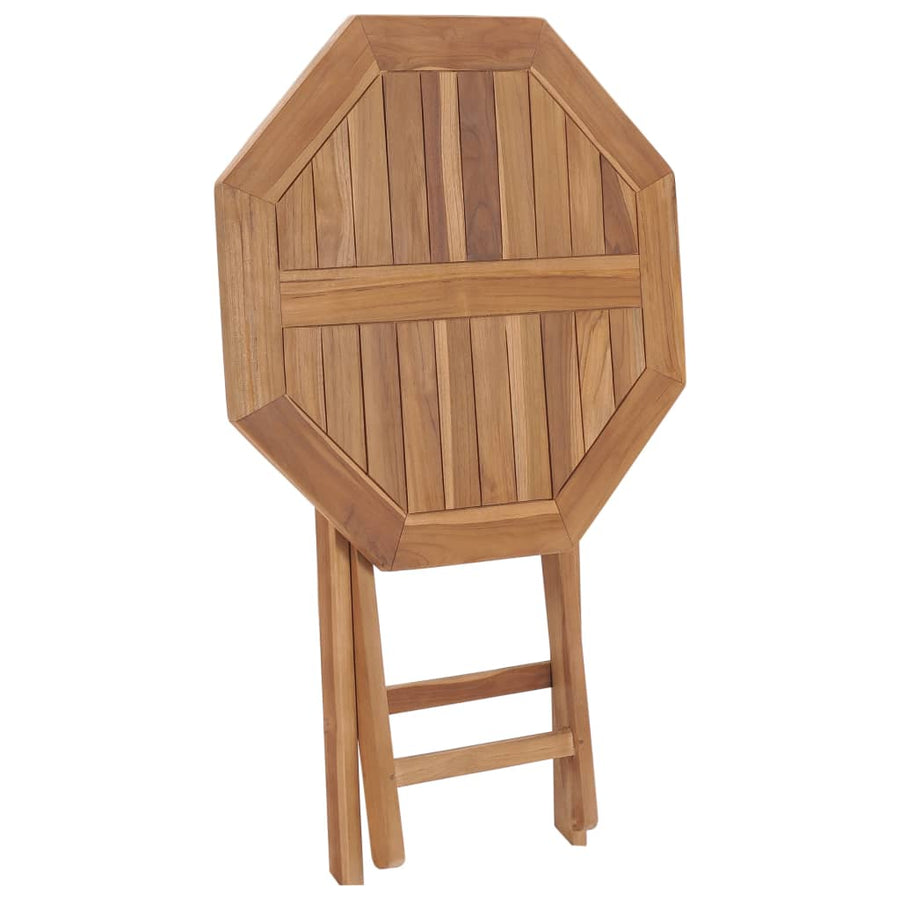 Tuintafel Inklapbaar 60X60X75 Cm Massief Teakhout Achthoekig
