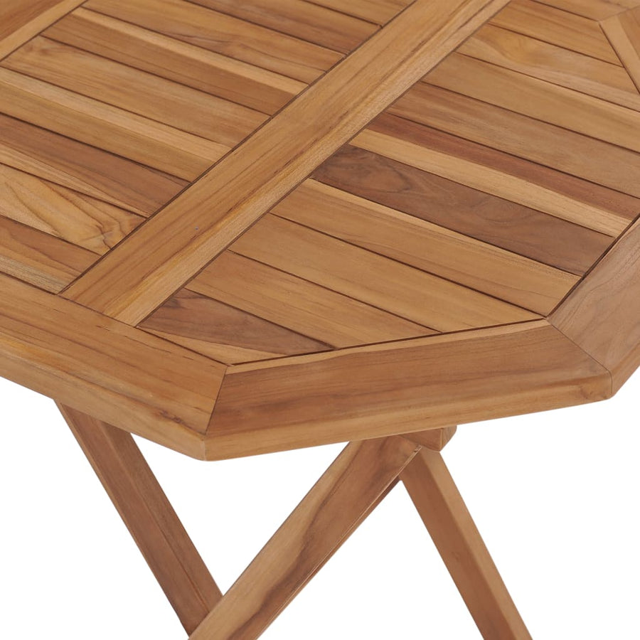 Tuintafel Inklapbaar 60X60X75 Cm Massief Teakhout Achthoekig