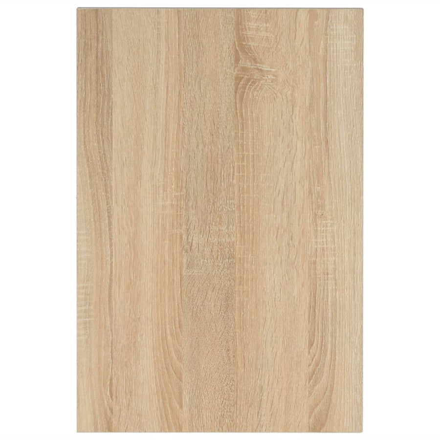 2-Delige Badkamermeubelset Keramiek Eikenkleurig 60 cm schap en 40 cm ovale wastafel Bruin