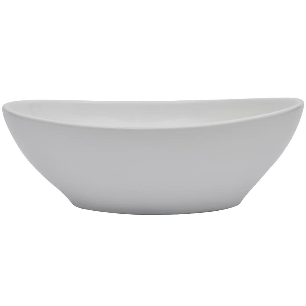2-Delige Badkamermeubelset Keramiek Eikenkleurig 60 cm schap en 40 cm ovale wastafel Bruin