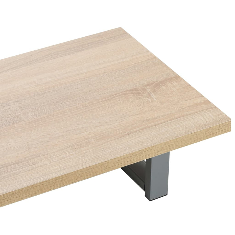2-Delige Badkamermeubelset Keramiek Eikenkleurig 60 cm schap en 40 cm ovale wastafel Bruin