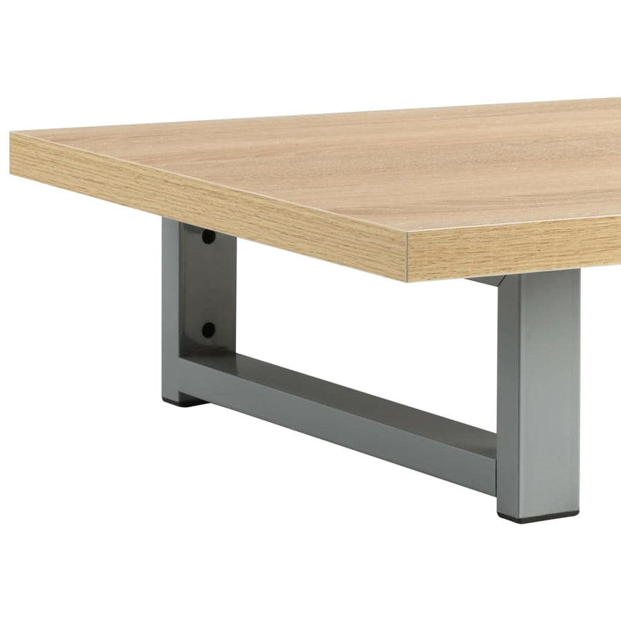 2-Delige Badkamermeubelset Keramiek Eikenkleurig 60 cm schap en 40 cm ovale wastafel Bruin
