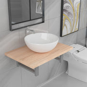 Badkamermeubelset keramiek eiken 60x40x16.3 cm
